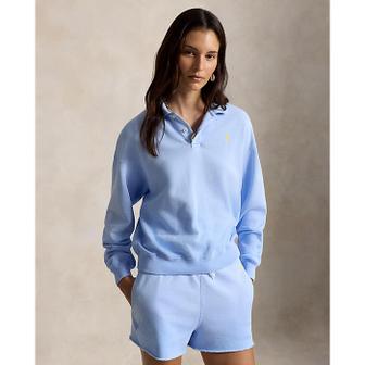 폴로 랄프 로렌 여성 라이트웨이트 플리스 롱 슬리브 폴로(WMPOKNINFB21053400)