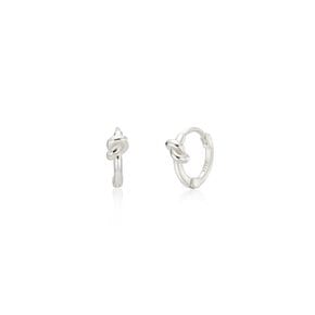 [Silver 925] Knot One-touch Earrings