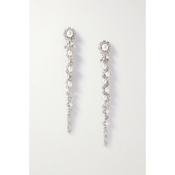 드립 실버톤 크리스탈 인조 진주 귀걸이 46376663163027647