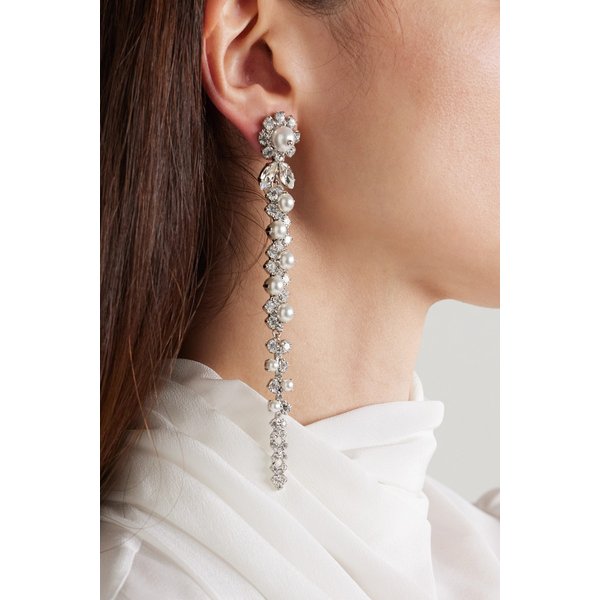 드립 실버톤 크리스탈 인조 진주 귀걸이 46376663163027647