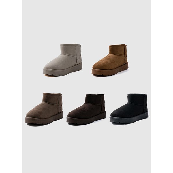 에토 클래식 스웨이드 퍼 숏 미니 부츠_5color