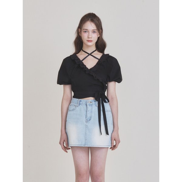 Rosie wrap blouse (Black)