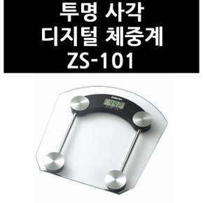 투명 사각 디지털 체중계 ZS-101