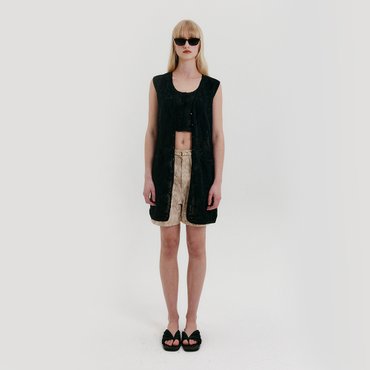 EENK Lace Knit Mini Dress - Black