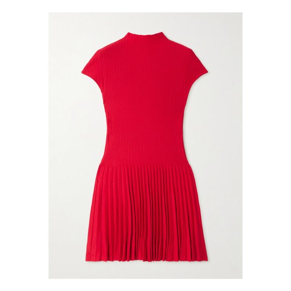 마그다부트림 플리츠 골지 코튼 미니 드레스 레드 46376663162888819