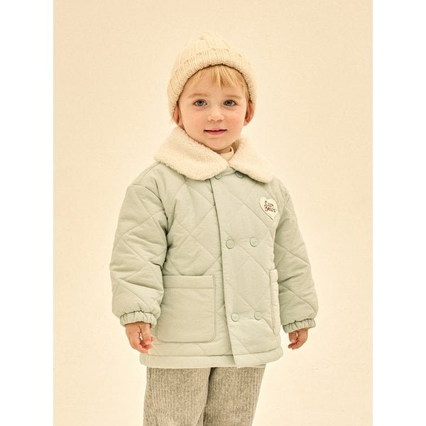 따뜻한 양털카라 퀼팅 점퍼