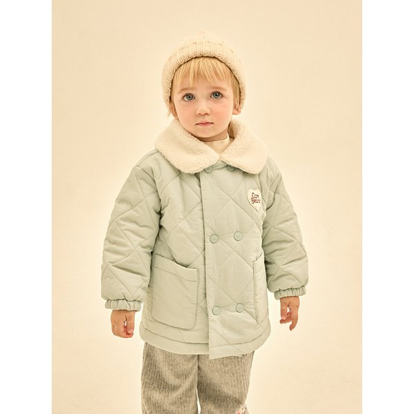 따뜻한 양털카라 퀼팅 점퍼