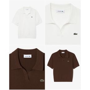 (여성) 26SS 오픈 카라 피케 스웨터 폴로 셔츠 PF300E-56G 2컬러 (택1)