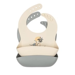 국내공식 콩제슬래드 실리콘 턱받이 2팩 DINO