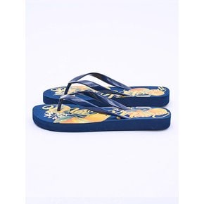 FLIP FLOPS ORANGE GRAND LOGO_NAVY