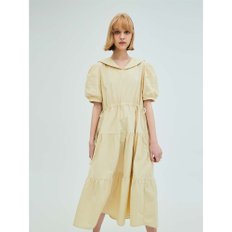 Sailor Collar Tiered Maxi Dress_Yellow