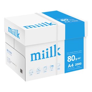 miilk 한국 밀크 A4 복사용지(A4용지) 80g 2000매 1BOX/