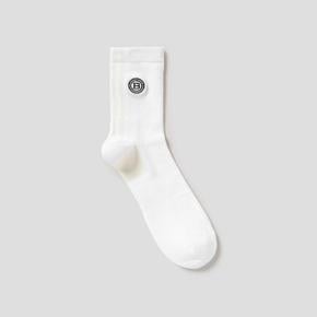 FW25 남성 스트라이프 미들삭스 - 화이트 (BE58KTB121)