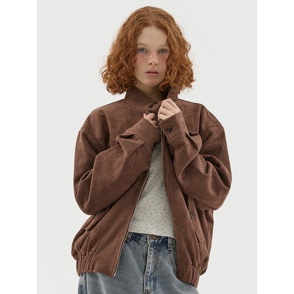 신세틱 레더 오버핏 헤링턴 자켓 2컬러