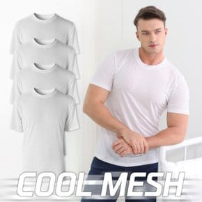 발렌티노 크리스티 쿨메쉬 반팔티 흰색 4종SET(운동용/여름티셔츠/반팔런닝)