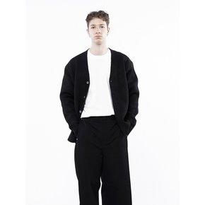 Dense Hazzy Y-neck Cardigan - Black /M243OT01BK