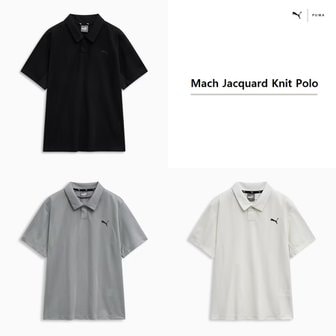 푸마 마하 자카드 니트 폴로 남성용 940651- 01 02 03 Mach Jacquard Knit Polo