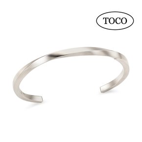 925 Silver Simple Twist  Bangle