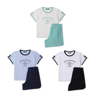 블랙야크키즈 25SS 신상 여름을 시원하고 편안하게~ 여아 상하세트 U클로이반팔세트