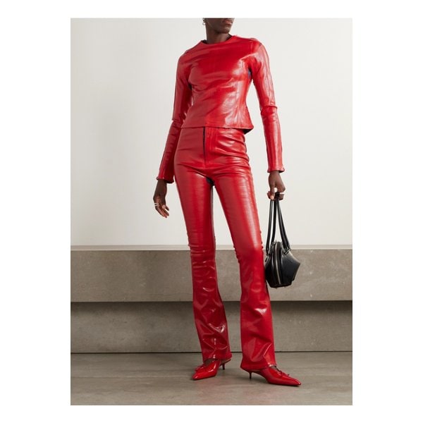 수나 코팅 데님 탑 레드 46376663162975932