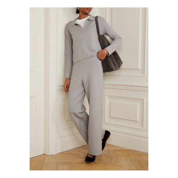 밀란 골지  코튼 캐시미어 혼방 팬츠 라이트 그레이 1647597350388079