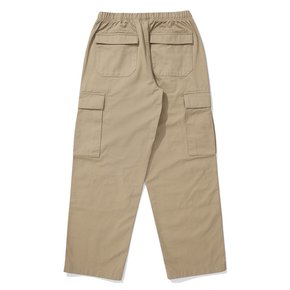 SL-LABEL BELTED CARGO COTTON PANTS 헤리티지베이지