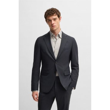 BOSS [SU25] BOSS x ASTON MARTIN 스트레치 울 슬림핏 수트 테일러드 자켓 다크 블루(50541094404)