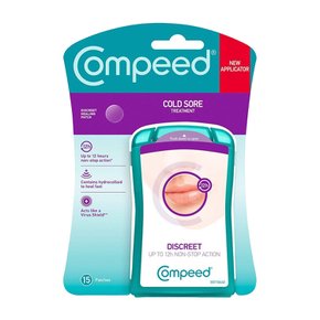 Compeed 컴피드 콜드 소어 디스크리트 힐링 패치 입술상처 패치 15개입