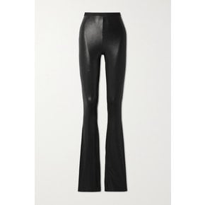 Carman Coated Stretch-jersey Flared Leggings 블랙