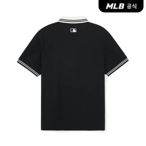 [코리아공식] 베이직 카라배색 컴퍼터블핏 티셔츠 NY (Black)