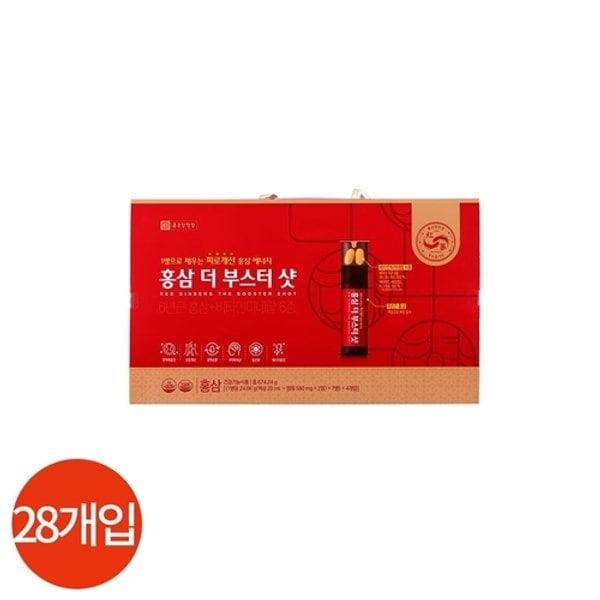 종근당 홍삼 더 부스터 샷 7병 x 4개입