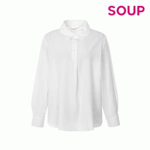 SOUP 반오픈 베이직 칼라 셔츠