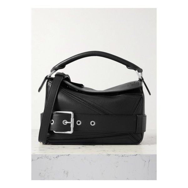 퍼즐 바이커 스몰 벨트 가죽 토트 블랙 46376663162858935