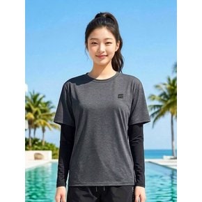 스톤스래쉬 여자 루즈핏 반팔 레이어드 래쉬가드 / RC104W