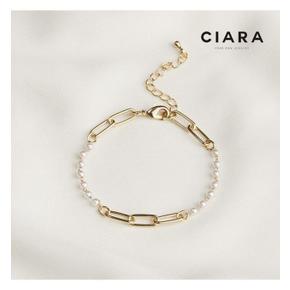 씨아라CIARA 16K Pescara 체인얼터 진주 팔찌(GoldPlated)