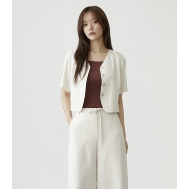 플라스틱아일랜드 노카라 린넨 자켓 (PR3WJ861)