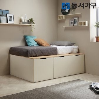 동서가구 이미지 슈퍼싱글 SS 멀티수납 평상형 침대 (매트미포함) DF638902