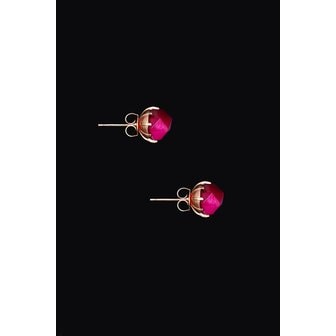 하지나 8mm 체리호안석 Cherry Tiger`s Eye Earrings  [옵션 - 귀찌]