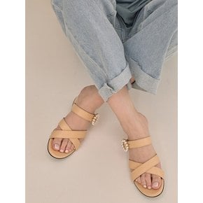 1332_1 X-Strap Pearl Point Sandal Mule-2color