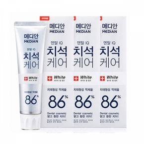 메디안 치석케어 치약 화이트 120g 3P