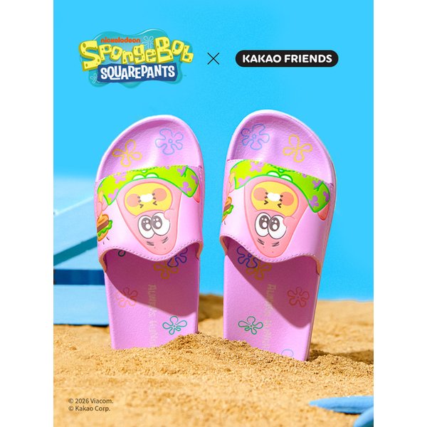 스폰지밥X카카오프렌즈 베이비뚱이 여성 오피스 슬리퍼_베이비춘식이