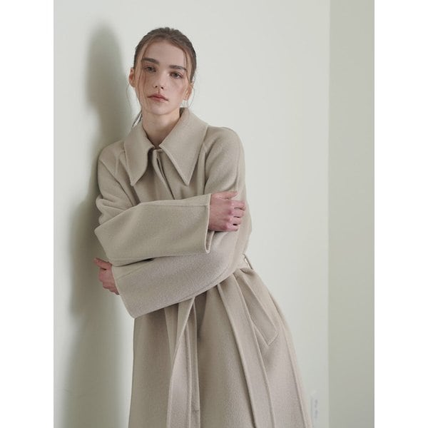 [리오더 9차] 캐시미어 싱글카라 롱 코트 - 베이지