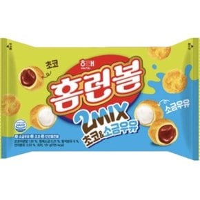 홈런볼 과자 초코소금우유 2MIX 131g 12개 (1box) /1박스