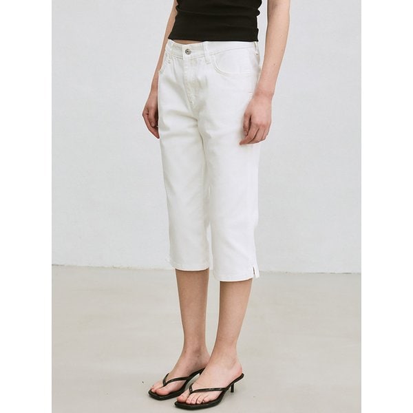 classic capri jeans (white)