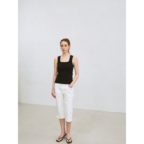 classic capri jeans (white)