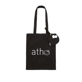 [26SS] [Hello Kitty x athe] 블랙 파우치 키링 & 에코백 AAWA6E015BK