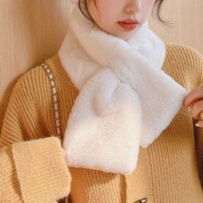 기모 겨울 머플러 부드러운 목도리 쁘띠 보온 패션 쁘 X ( 2매입 )
