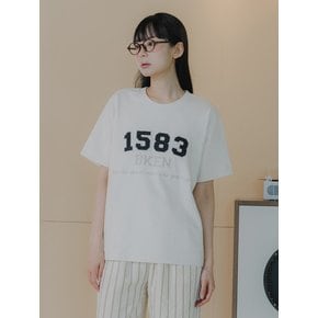 데님 패치 1583 반팔 티셔츠 BK4223_크림
