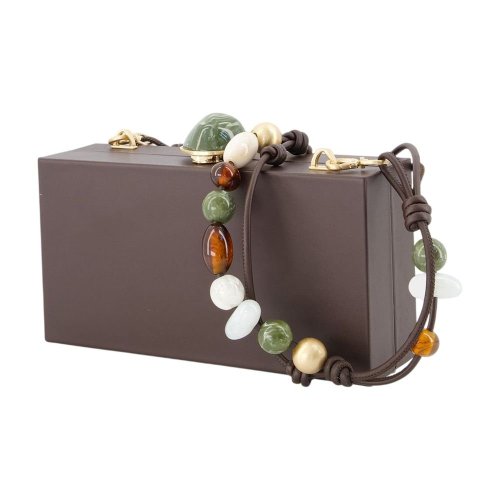 [해외배송] 26 F/W 더 BACKGAMMON 클러치 CULT 가이아 레더 브라운 B0732368268