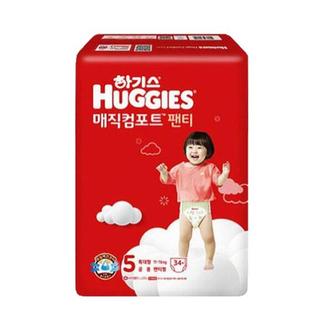  하기스 2023 New 매직컴포트 팬티형기저귀 5단계 남여공용 특대형 34p